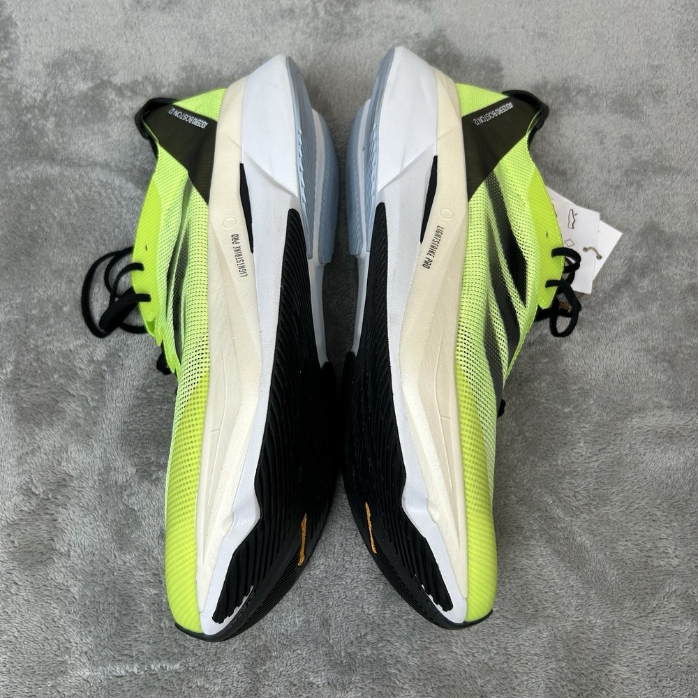 Adidas Adizero Boston 12 running shoe in the "Lucid Lemon Black" Men's Size 9.5 - Picture 3 of 16